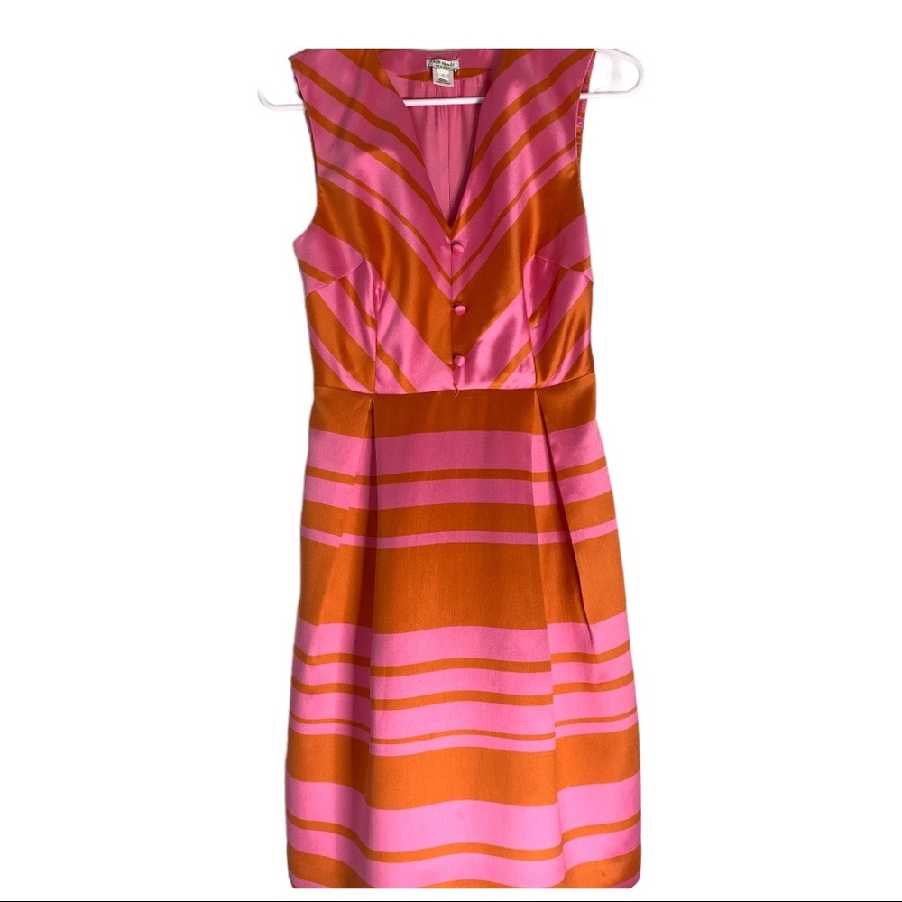 KATE SPADE Pink and Orange Stripes Dress